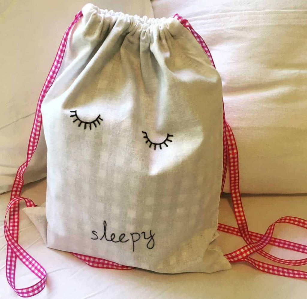 Drawstring Backpack Kids - interlock cotton